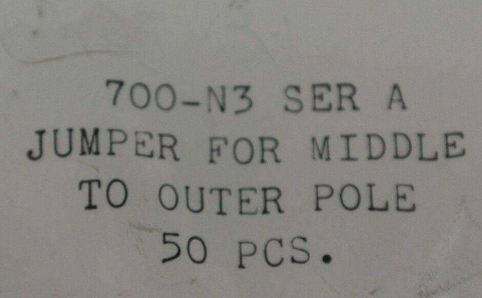 ALLEN-BRADLEY 700-N3 / JUMPER, MIDDLE POLE to OUTER POLE / BAG/ 50 - NEW SURPLUS