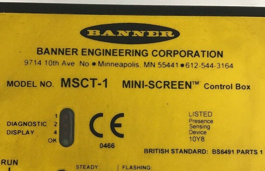 BANNER MSCT-1 MINI SCREEN CONTROL BOX 24VDC