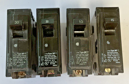 MURRAY MP115(2) WITH MP130(2) CIRCUIT BREAKER 15A & 30A **4 BREAKERS**