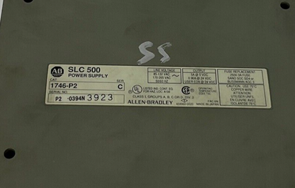 ALLEN BRADLEY 1746-P2 SER.C SLC 500 POWER SUPPLY 5A 85-132VAC 170-265VDC 50/60HZ
