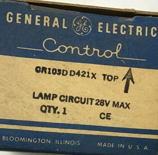 GE CR103DD421X LAMP CIRCUIT 28V MAX  CE