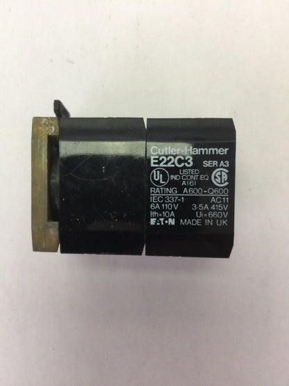 CUTLER HAMMER E22C3 CONTACT BLOCK