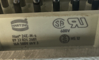 HARTING 19300240737 CONNECTOR TYPE 4X/12 ENCLOSURE 16A 600V 6KV ***LOTOF3***