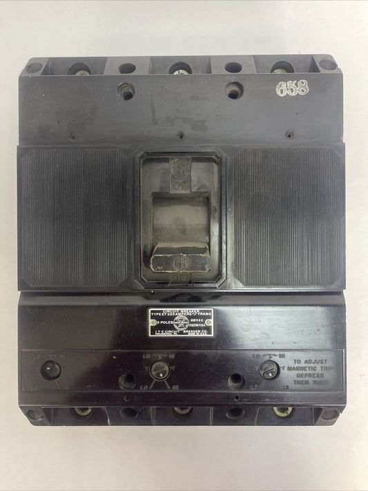 ITE ET5910 CIRCUIT BREAKER 200AMP 3P TYPE ET 225AMP "J" FRAME 600VAC 125/250VDC