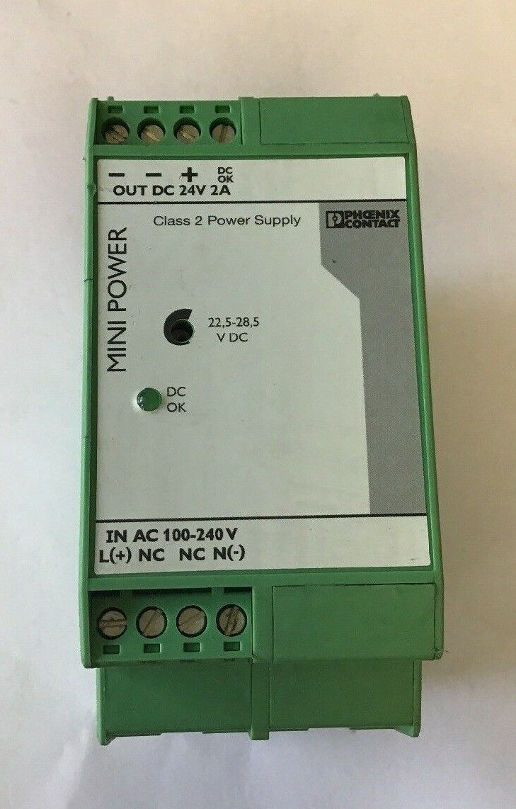 PHOENIX CONTACT MINI-PS-100-240AC/24DC/2 CLASS 2 POWER SUPPLY