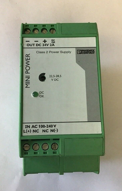 PHOENIX CONTACT MINI-PS-100-240AC/24DC/2 CLASS 2 POWER SUPPLY
