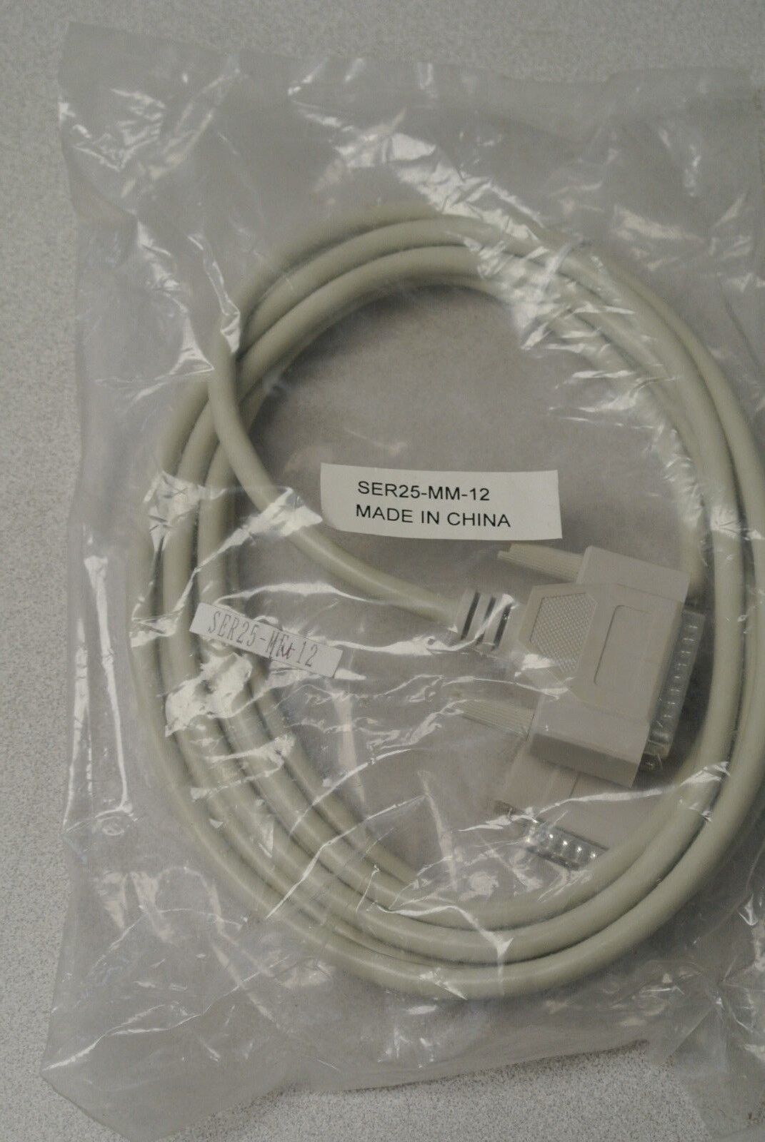 SER25-MM-12 / DB25M to DB25M x 12' / NEW SURPLUS / 25-PIN MALE to 25-PIN MALE