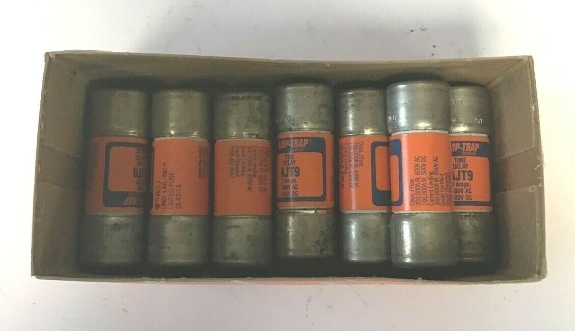 GOULD SHAWMUT AJT9 TIME DELAY FUSE 9AMP 600VAC ****LOTOF7****