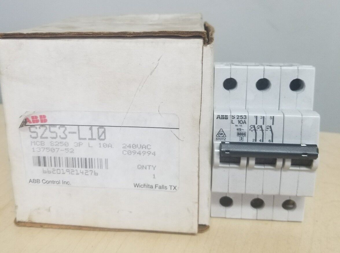 ABB CIRCUIT BREAKER  S 253 L 10A 240VAC
