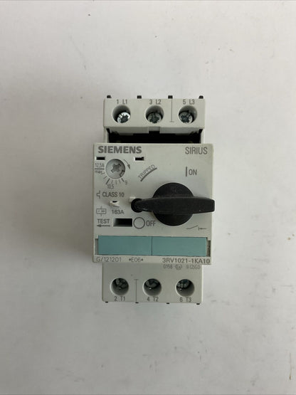 SIEMENS 3RV2021-1KA10 9-12,5A CIRCUIT BREAKER