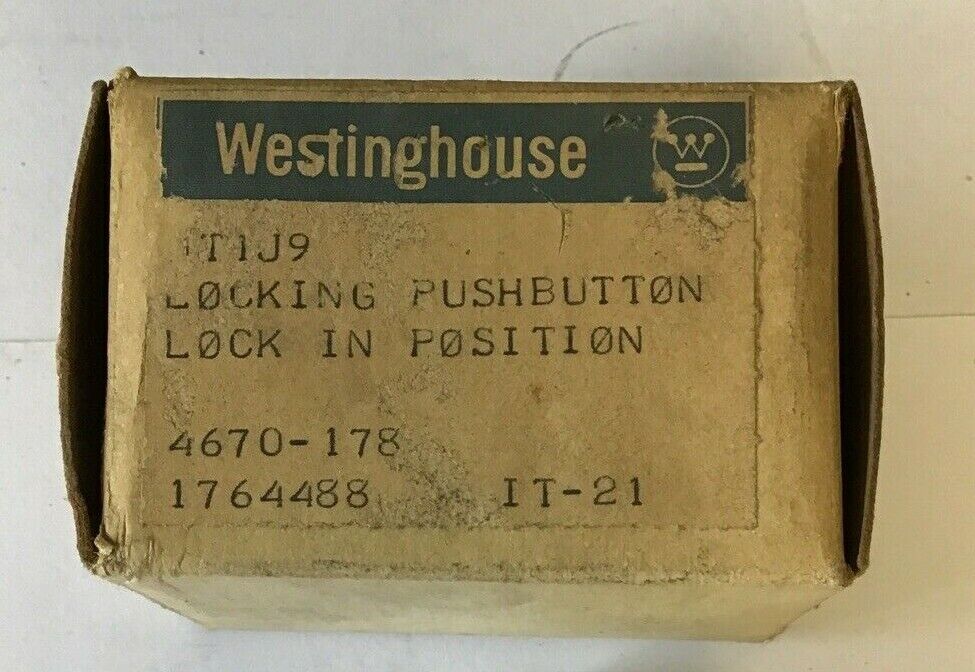 WESTINGHOUSE OT1J9 LOCKING PUSHBUTTON LOCK IN POSTION 0T1J9