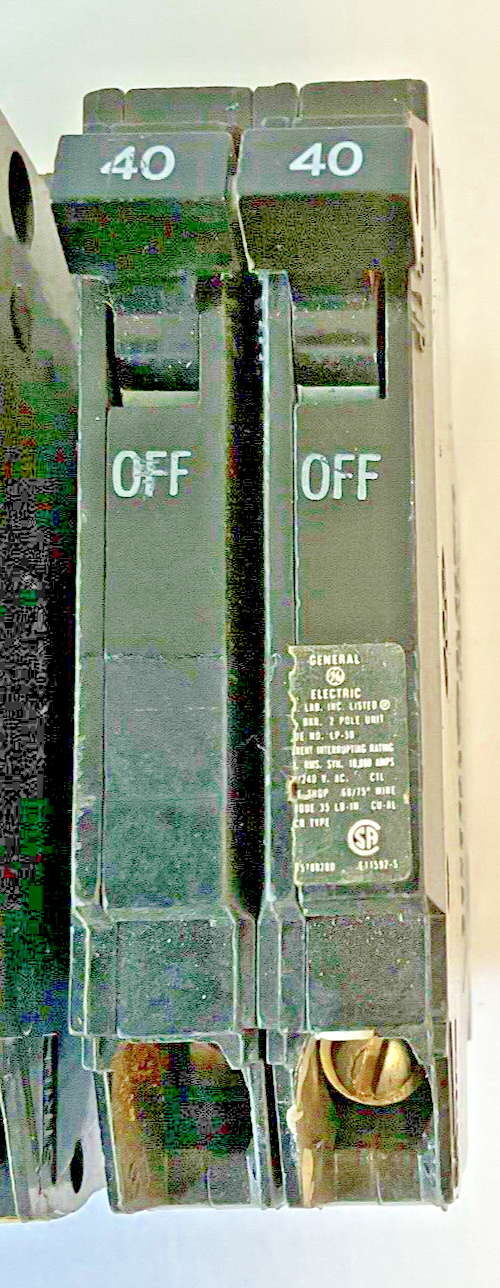 GENERAL ELECTRIC CTL 40A CIRCUIT BREAKER 2POLE 120/240VAC***LOTOF4***