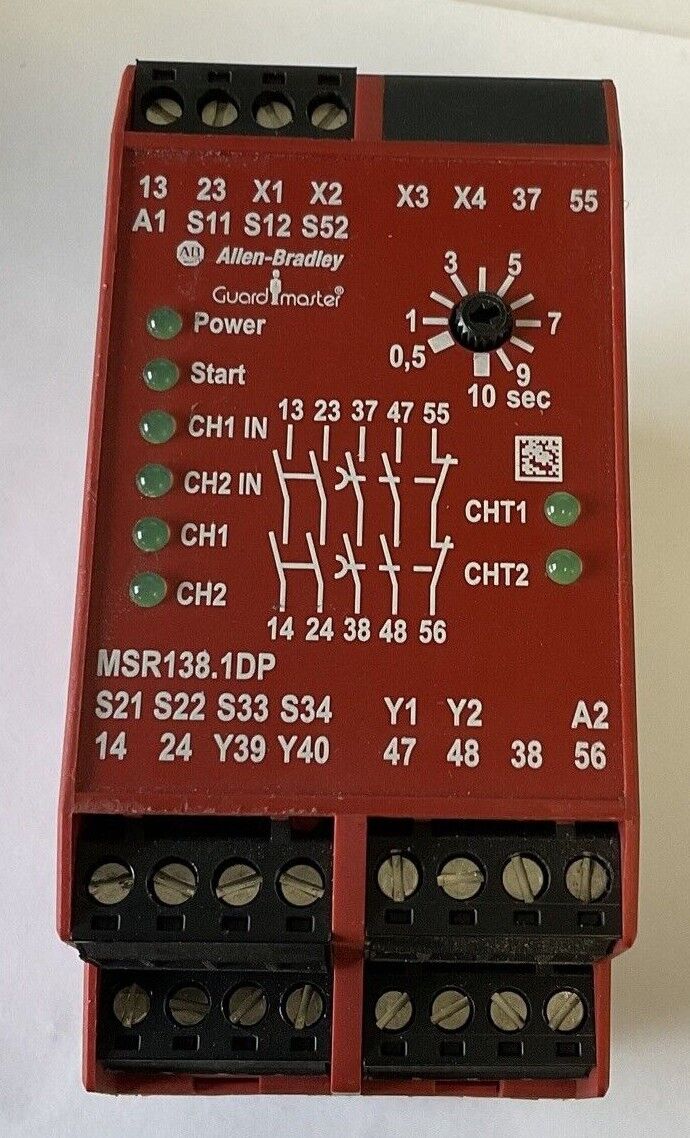 ALLEN BRADLEY 440R-M23088 SAFETY RELAY SER.B 24VAC/DC 50/60HZ