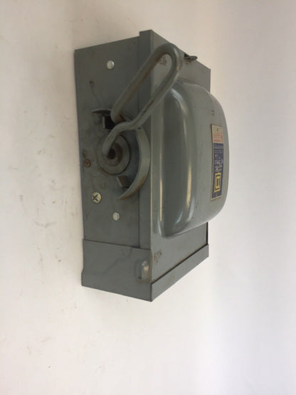 SQUARE D H221NRB SERIES D1 FUSIBLE SAFETY SWITCH 30A 240VAC 125/250VDC 2POLE