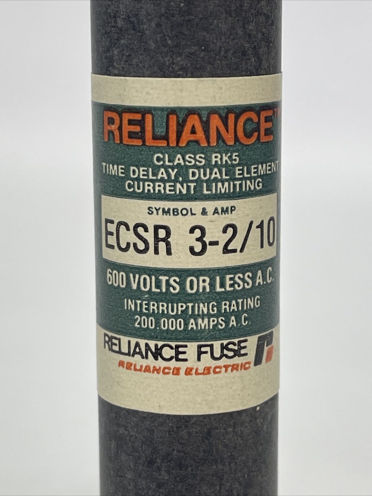 RELIANCE ECSR 3-2/10 CLASS RK5 TIME DELAY FUSE 600VAC 3-2/10AMP (BOX OF 10)
