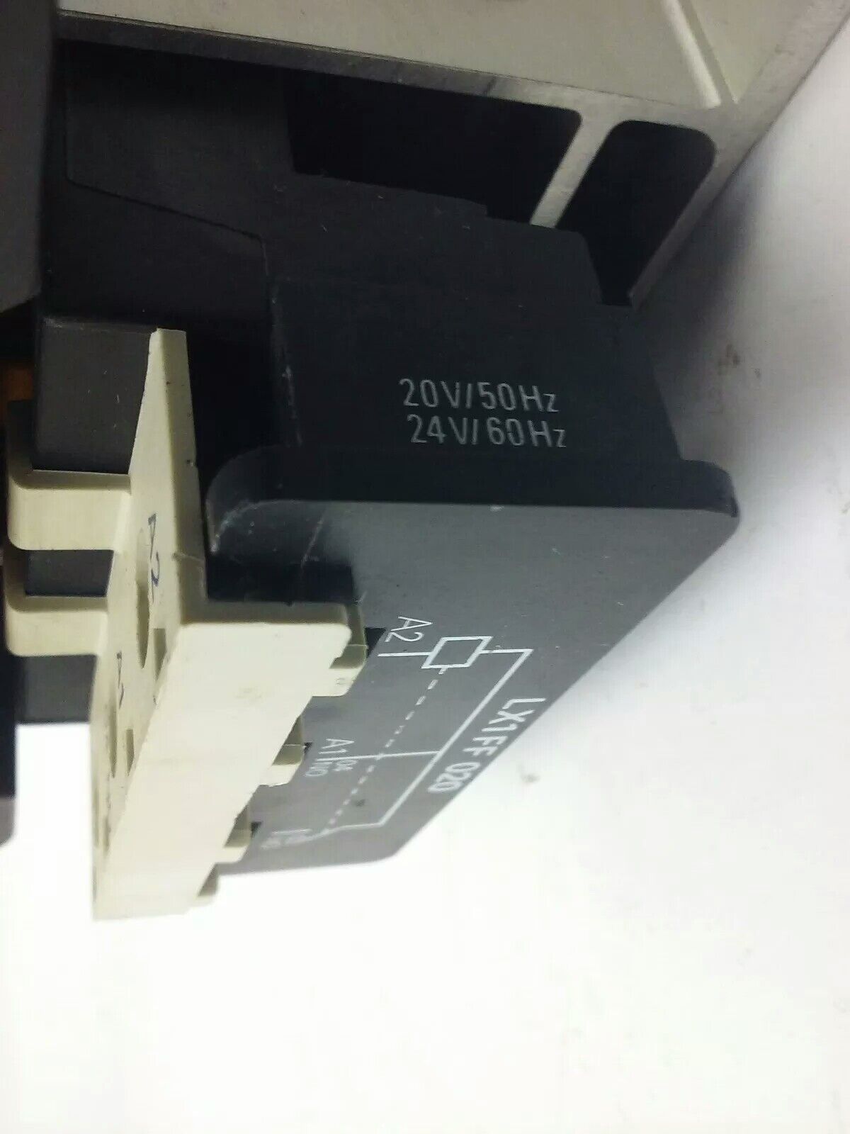 TELEMECANIQUE LC1F115 CONTACTOR, 3PH, 600V, 175A, 100HP, W/ LX1FF020 20/24V COIL