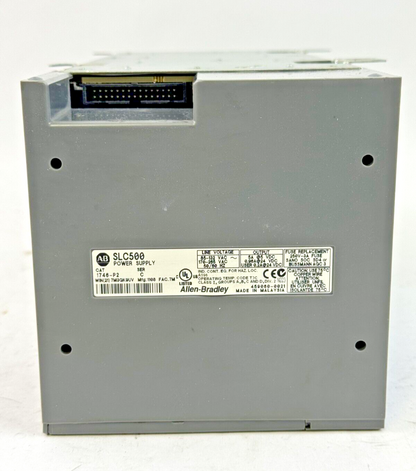 ALLEN BRADLEY - 1746-P2 SER. C - POWER SUPPLY W/ 7 SLOT RACK 1746-A7 SER. B