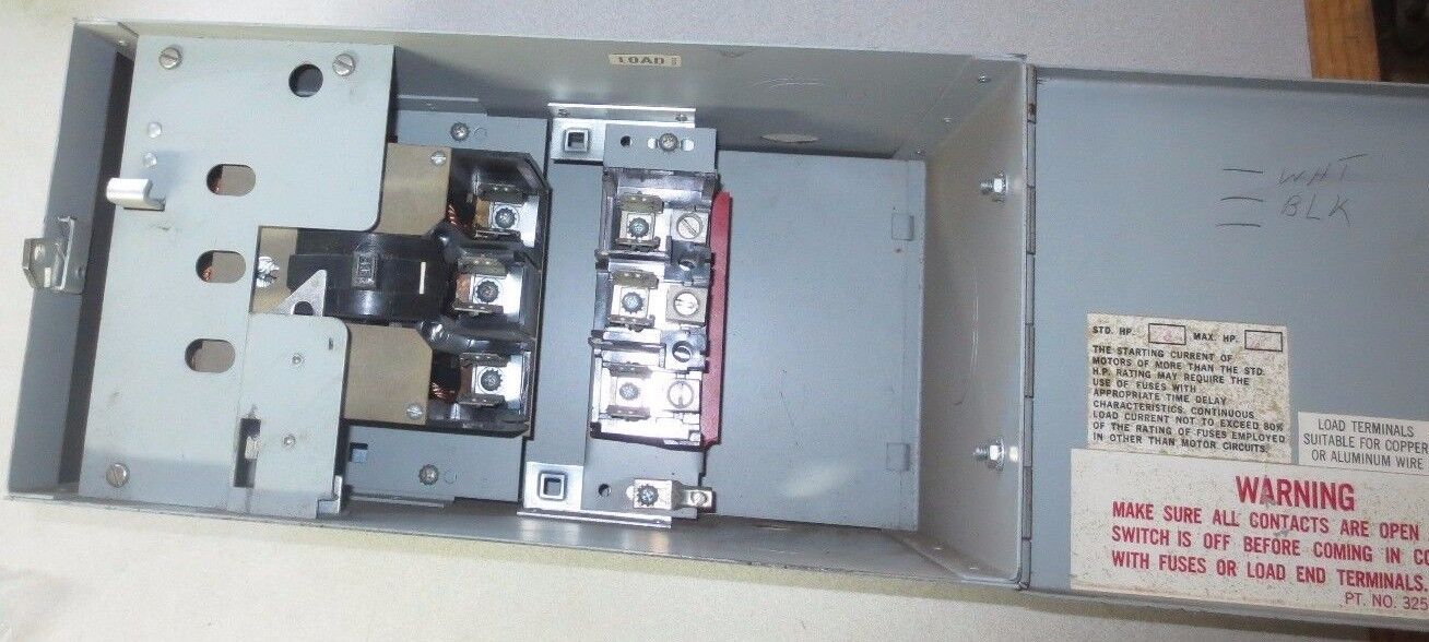 ARROW-HART / EATON PFA322 BUS PLUG / SAFETY SWITCH 240VAC, 60A, 200kA
