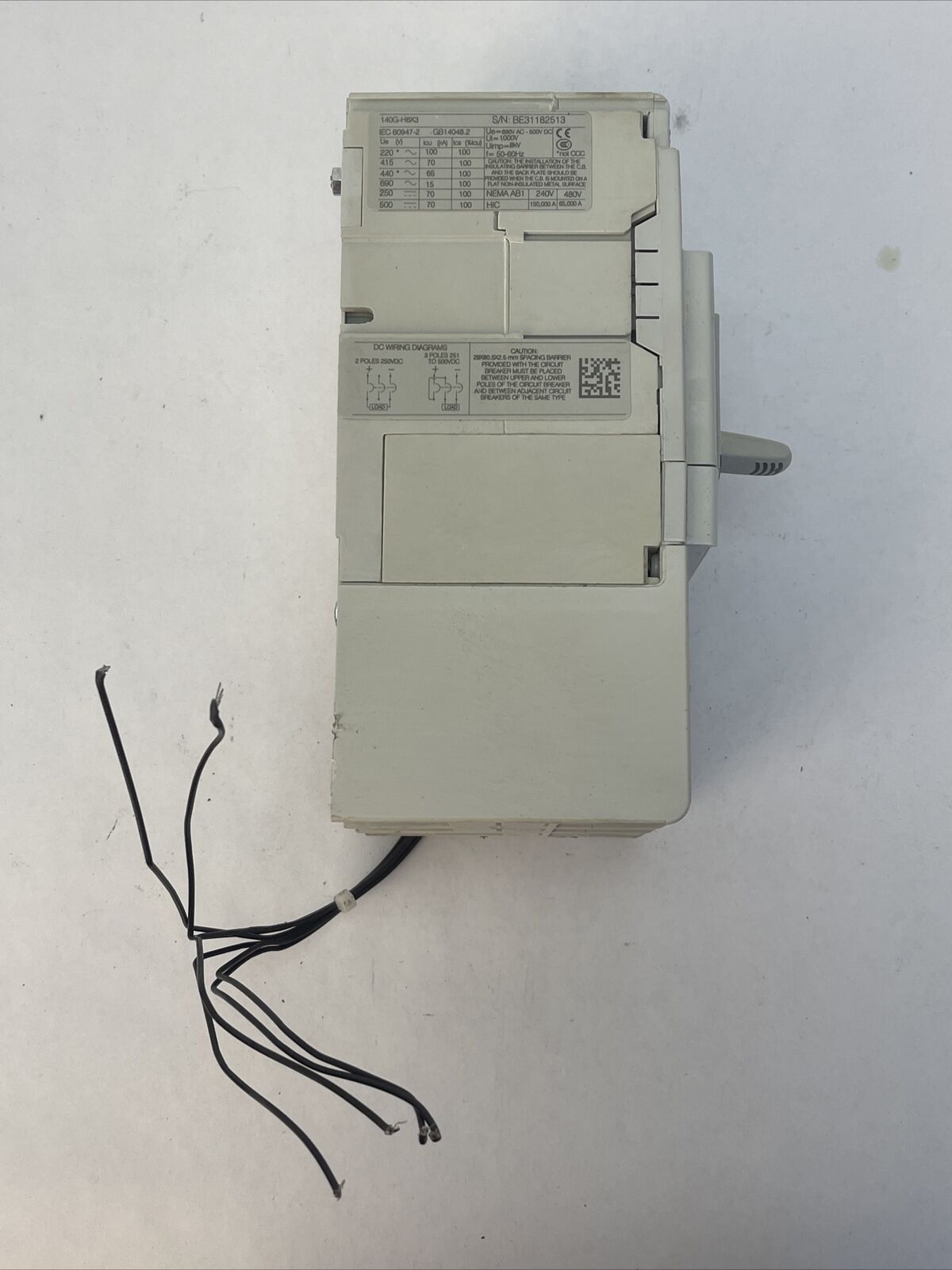 ALLEN BRADLEY 140G-H6C3-C60-FB SER A CIRCUIT BREAKER 240/480/600VAC 3P 140G-H6