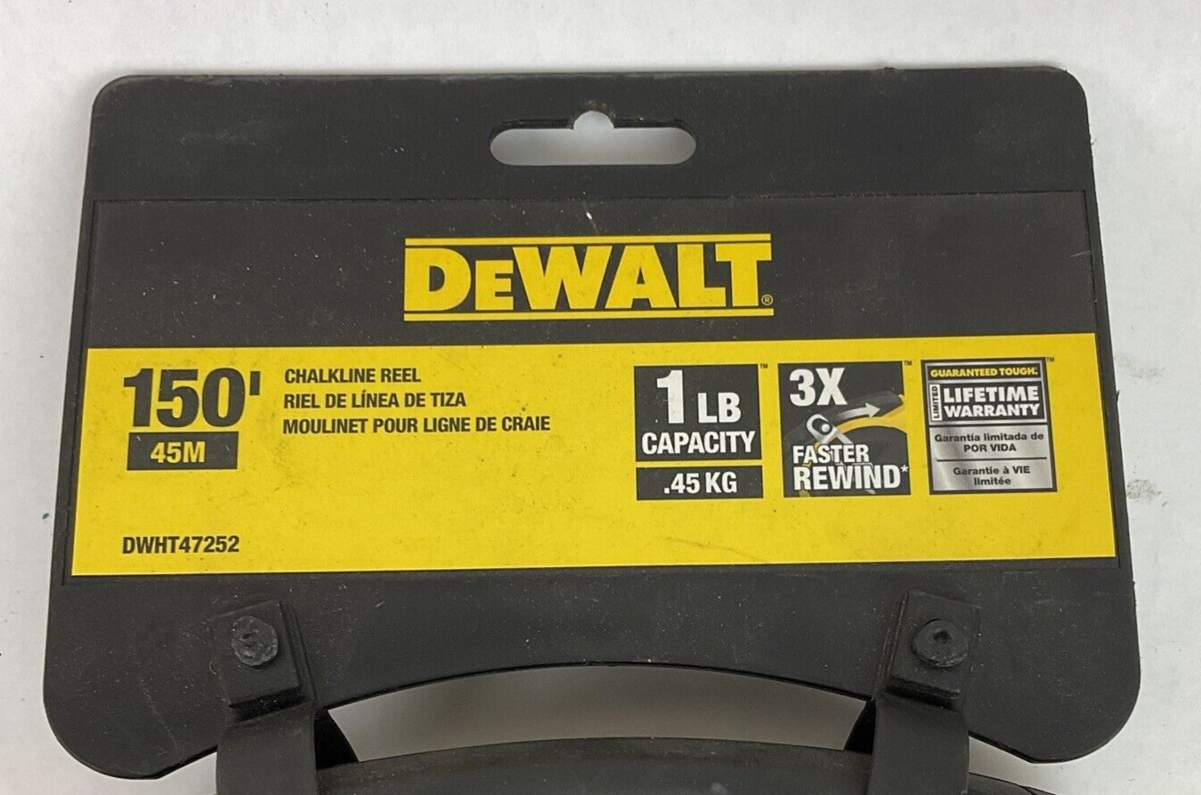 DEWALT DWHT47252 CHALKLINE REEL 150' 1LBS. CAPACITY