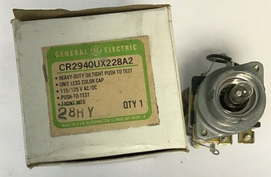 GE CR2940UX228A2 HEAVY DUTY OILTIGHT PILOT LIGHT 115/125VAC/VDC W/O COLOR CAP