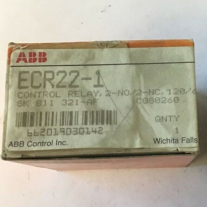 ABB ECR22-1 CONTROL RELAY 2NO/2NC EH6C-22E 600VAC 10A