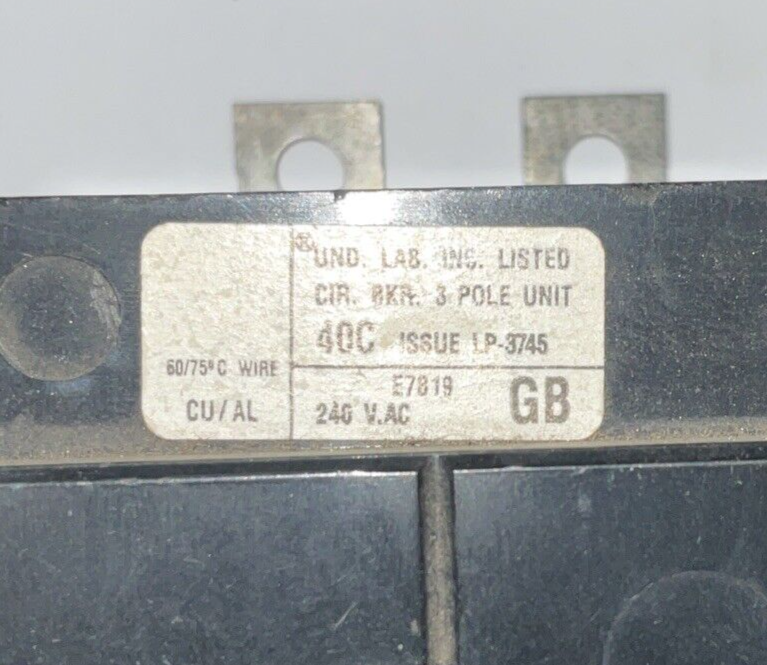 WESTINGHOUSE GB3070 CIRCUIT BREAKER 240VAC 70A 3POLE