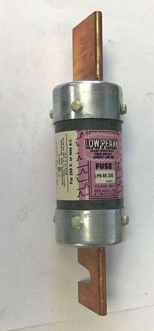 BUSSMANN LPN-RK 350  LOW PEAK 350A CLASS RK1 CURRENT LIMITING TIME DELAY