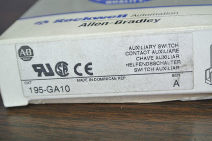 ALLEN-BRADLEY 195-GA10, Ser. A - AUXILIARY CONTACT - NEW SURPLUS
