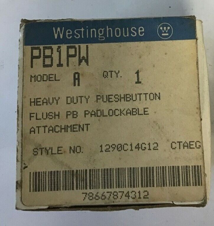 WESTINGHOUSE PB1PW PUSHBUTTON FLUSH PUSHBUTTON PADLOCKABLE ATTACHMENT***LOTOF2**