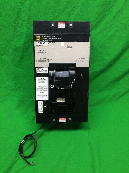 SQUARE D Q4L34001021 CIRCUIT BREAKER 400 AMP 600V 3 POLE 120/240V SHUNT LA11021