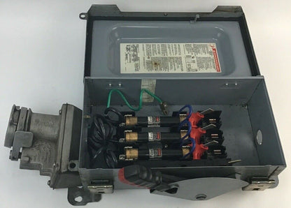 SQUARE D H362AWC 60AMP FUSIBLE SAFETY SWITCH W/ FRS-R-60 FUSES