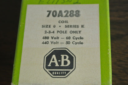 ALLEN-BRADLEY 70A288 COIL, SIZE 0, Series K 440-480V, 50-60Hz  NEW SURPLUS LOT/2