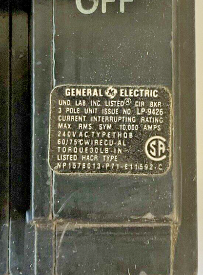 GE TQST1 MOD.2 CIRCUIT BREAKER SHUNT TRIP 120-240VAC 50-60HZ 15A
