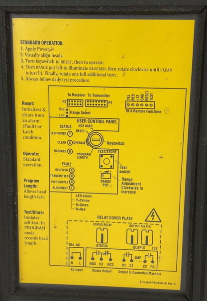 STI MS4336BW-AC1-15X-05R-U SAFETY SCREEN CONTROLLER MS43-BW-AC1