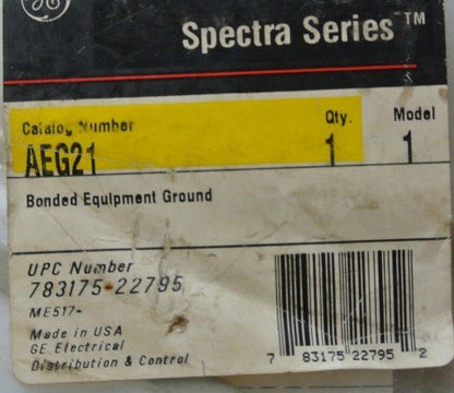 GE AEG21 - SPECTRA SERIES - BONDED EQUIPMENT GROUND - NEW SURPLUS