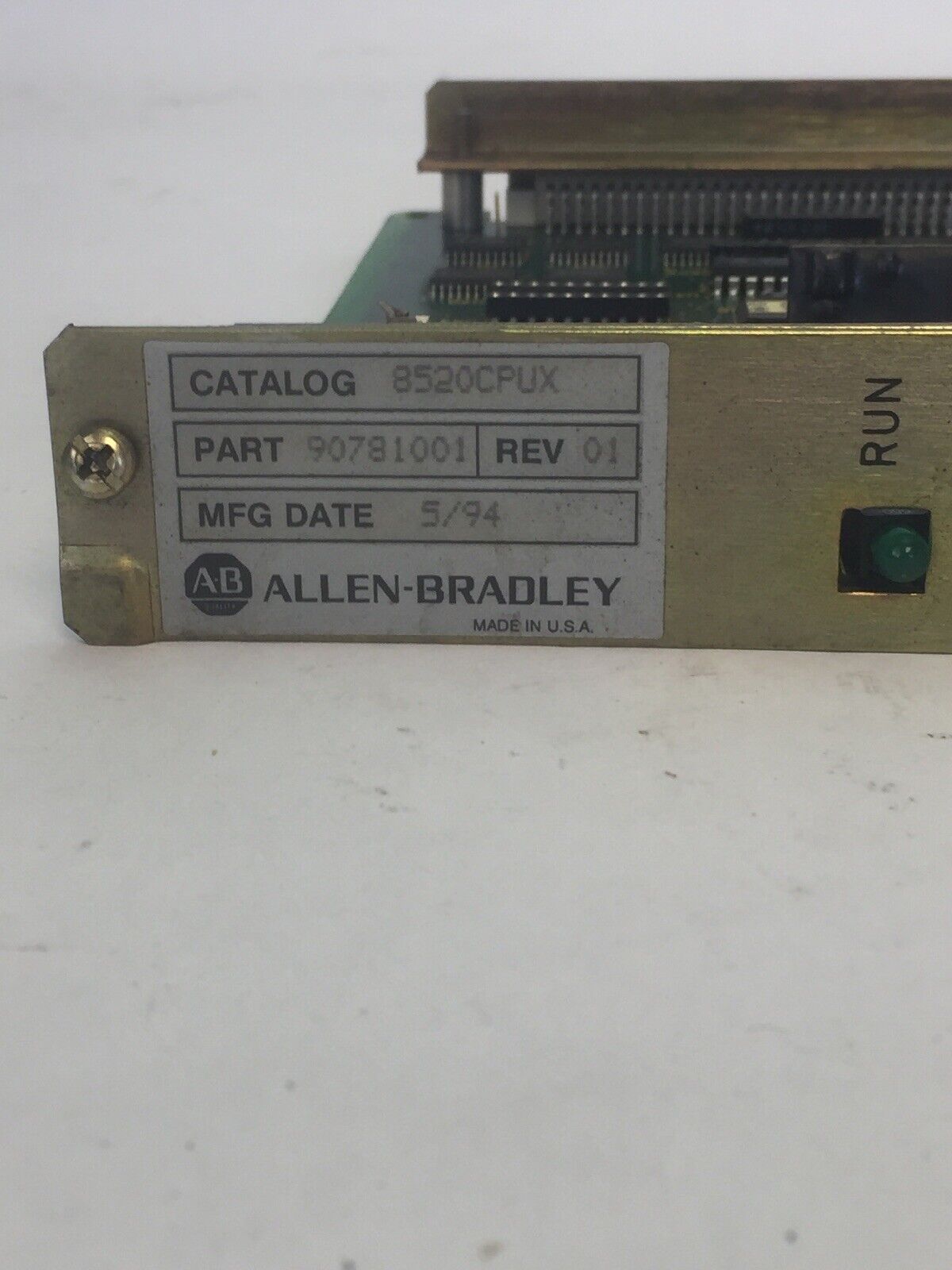 ALLEN BRADLEY 8520CPUX CPU MODULE REV 01