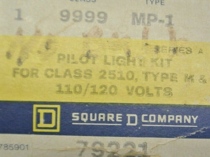 SQUARE D / 9999 MP-1 PILOT LIGHT KIT / RED / for 2510 M & T / 120V / NEW SURPLUS