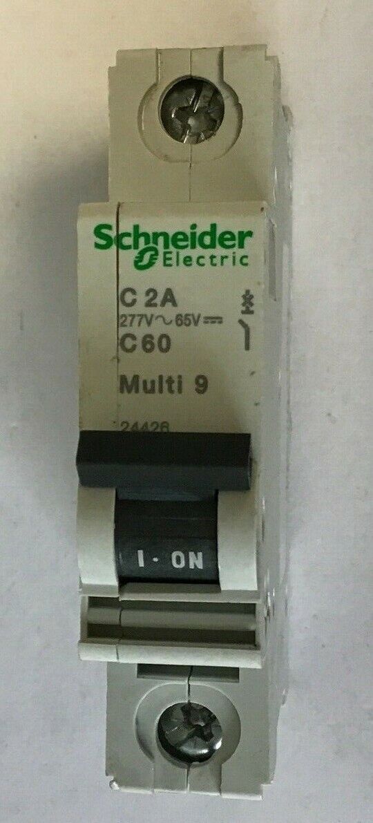 SCHNEIDER ELECTRIC C60 CIRCUIT BREAKER MULTI 9 C 2A 277VAC 65VDC 1POLE