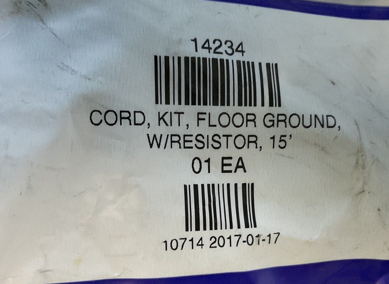 DESCO 14234 CORD KIT FLOOR GROUND 10MM W RESISTOR