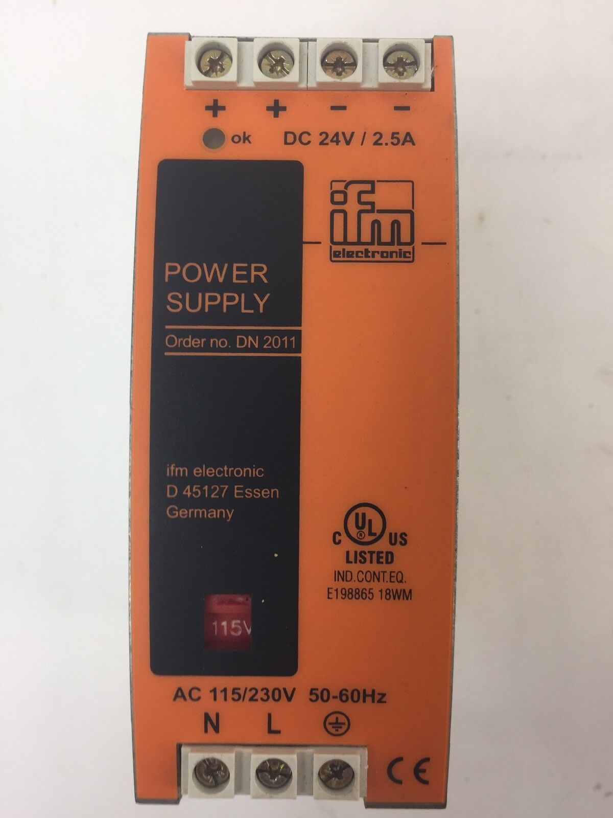 IFM SL2.502 / DN2011 24V-2.5A POWER SUPPLY.