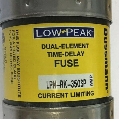 BUSSMAN LPN-RK-350SP FUSE 350A TIME DELAY DUAL ELEMENT CLASS RK1 250VAC/VDC