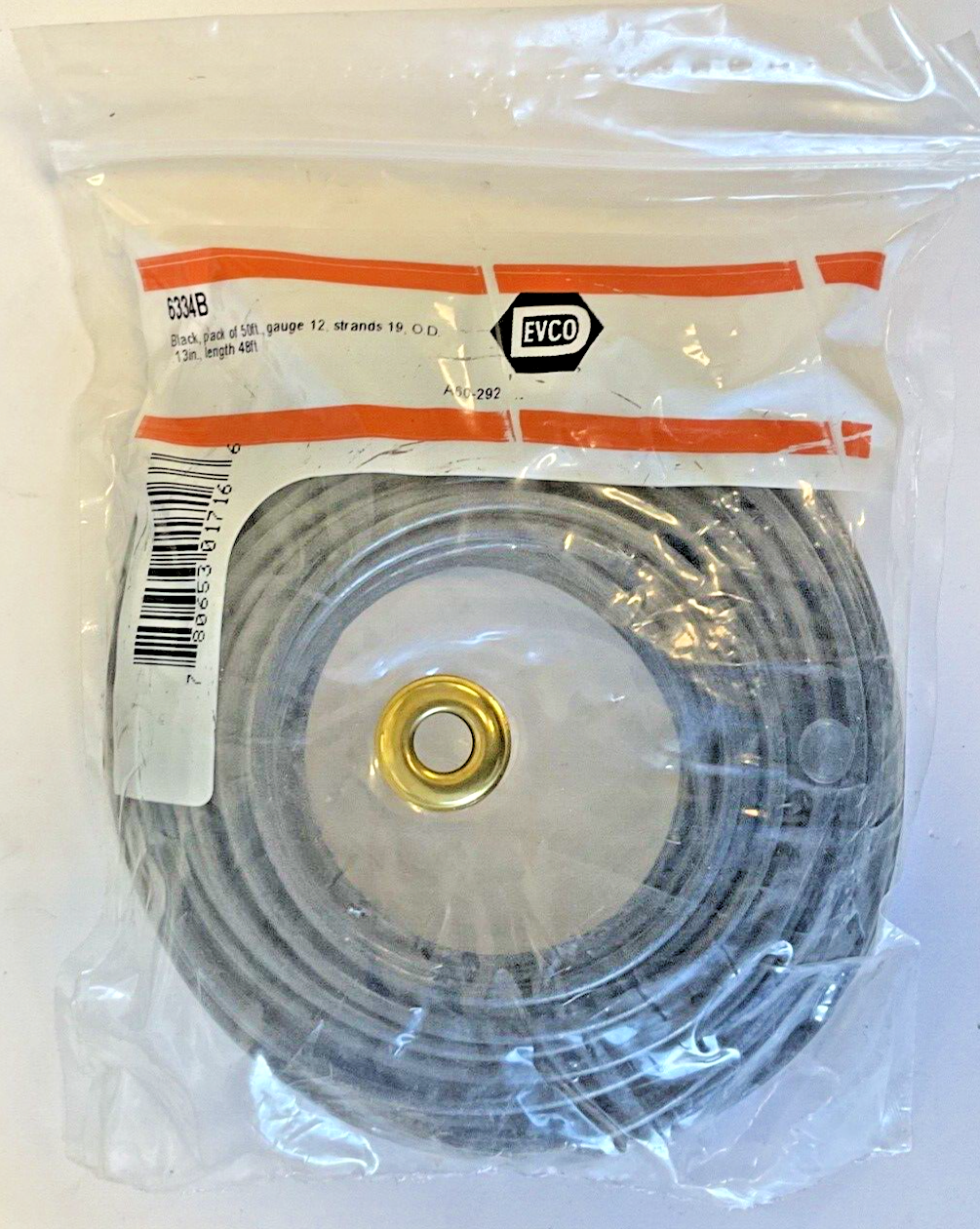 DEVCO 6334B BLACK HVAC WIRE 50FT. 12GA