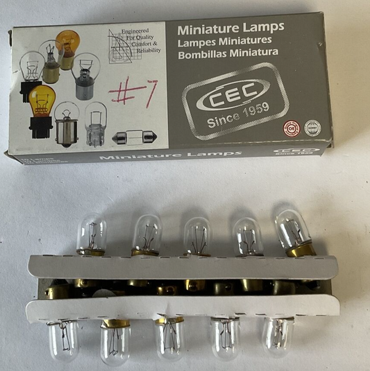 CEC 757 MINIATURE LAMPS BOX OF 10