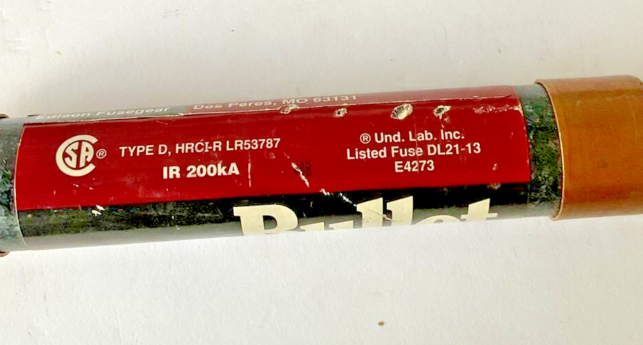 BULLET ECSR100 FUSE 100A 600VAC CLASS RK5***LOTOF3**