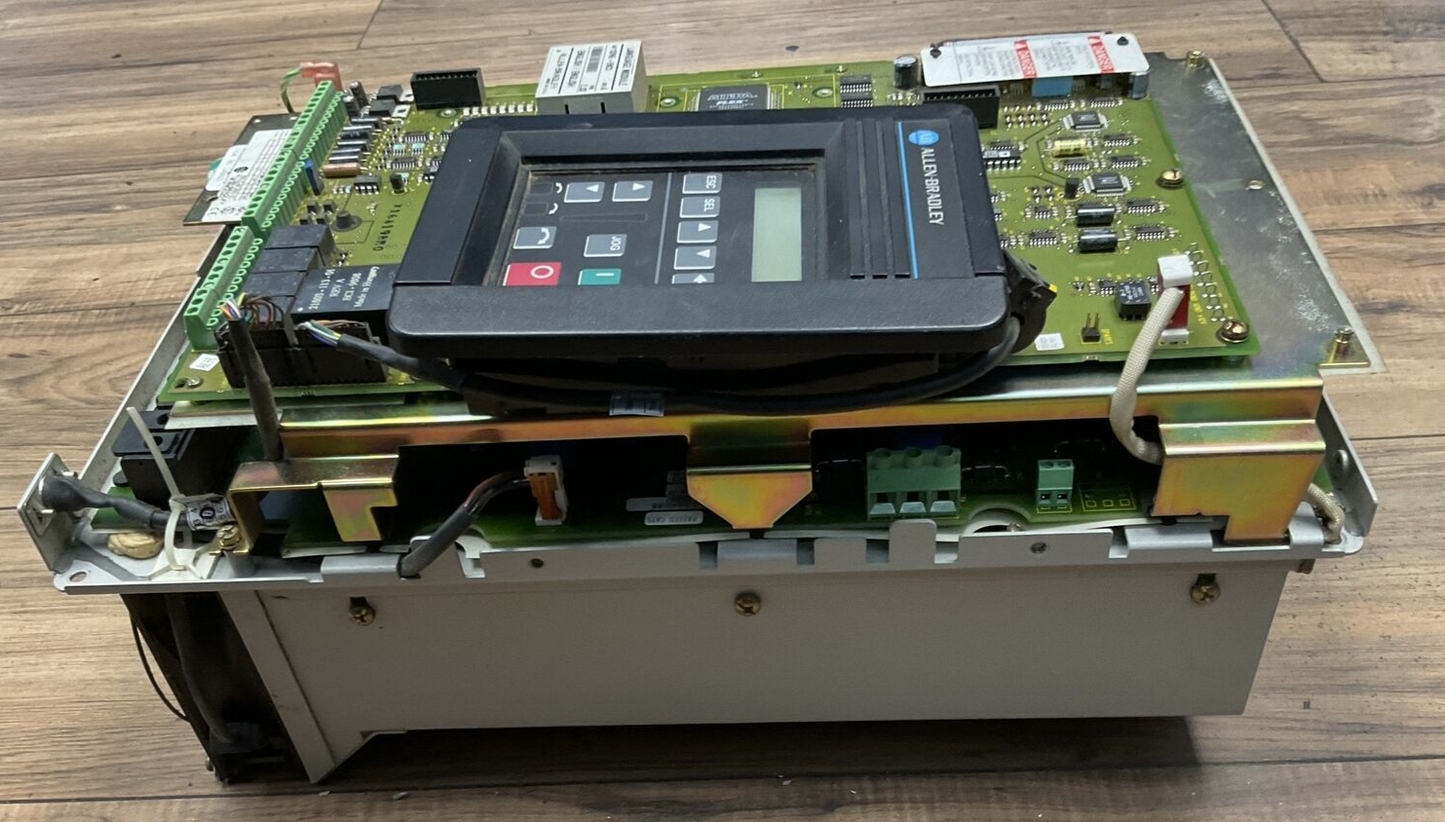 ALLEN BRADLEY 1336E-B015-AN-EN-L6 AC DRIVE OUTPUT 22KVA 0-460VAC 1201-HJ2 FRN