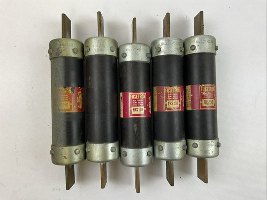FUSETRON FRS150 TIME DELAY DUAL ELEMENT 600VAC 150A CLASS K5 FUSE (LOT OF 5)