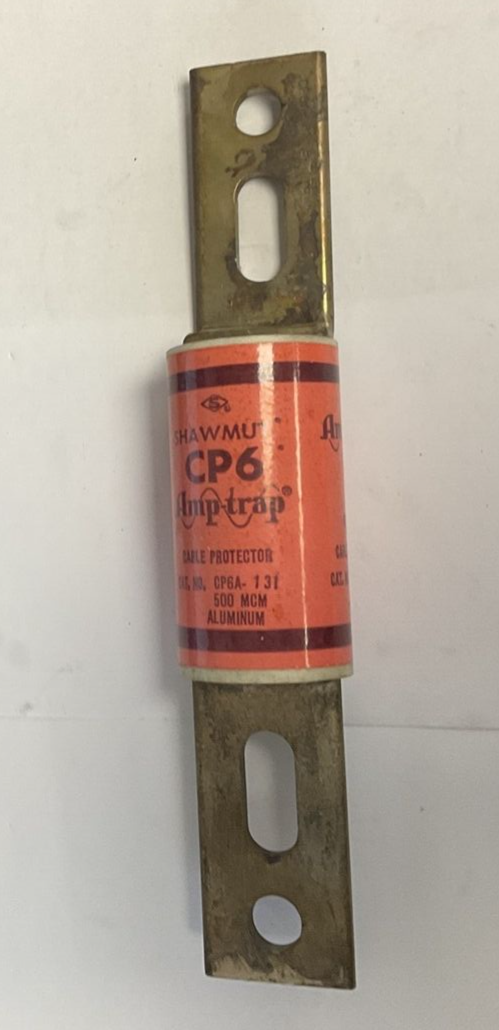 SHAWMUT CP6A-131 FUSE AMP TRAP CP6 500MCM 600VAC CABLE PROTECTOR