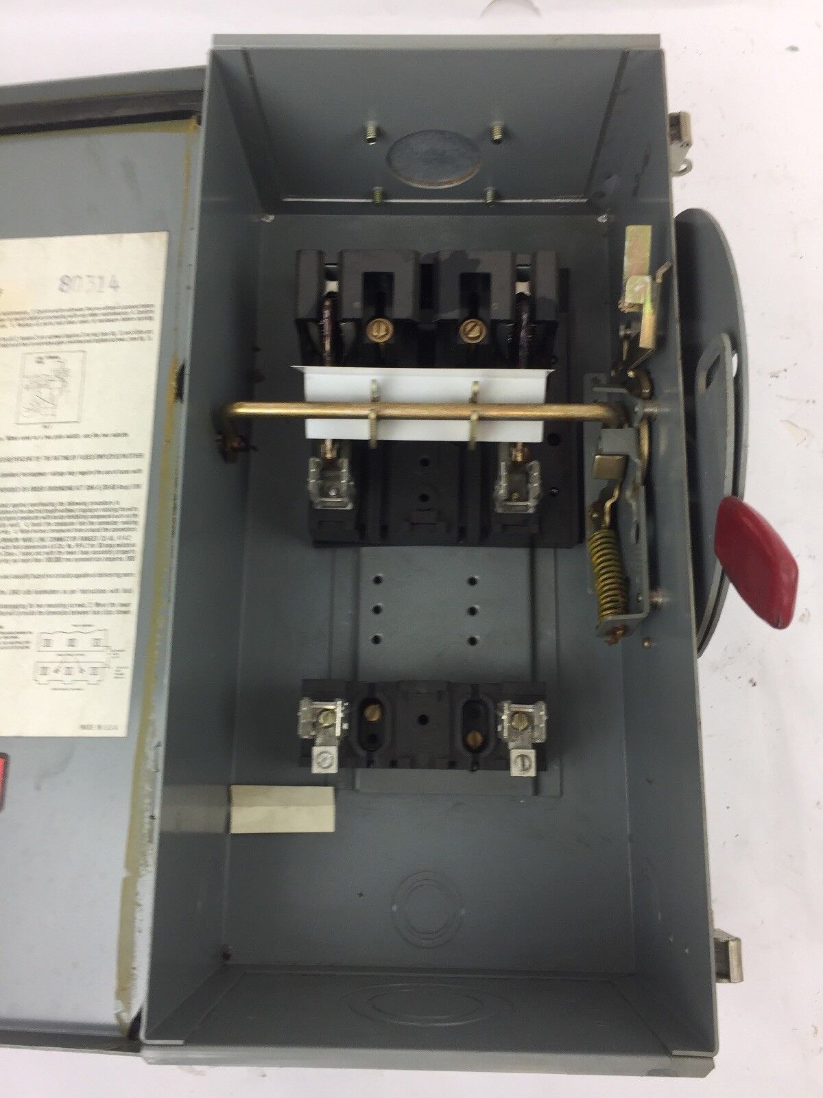 WESTINGHOUSE RHFN261 TYPE 3R RAINPROOF 30 AMP 600 VOLTS AC ENCLOSURE