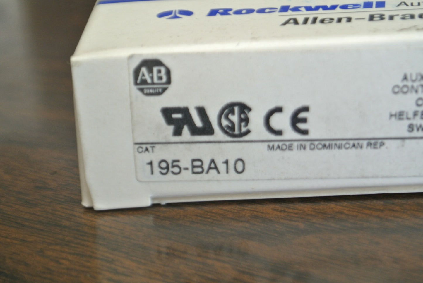 LOT of 3 / ALLEN-BRADLEY 195-BA10 AUXILIARY SWITCH / AUX. CONTACT / NEW SURPLUS